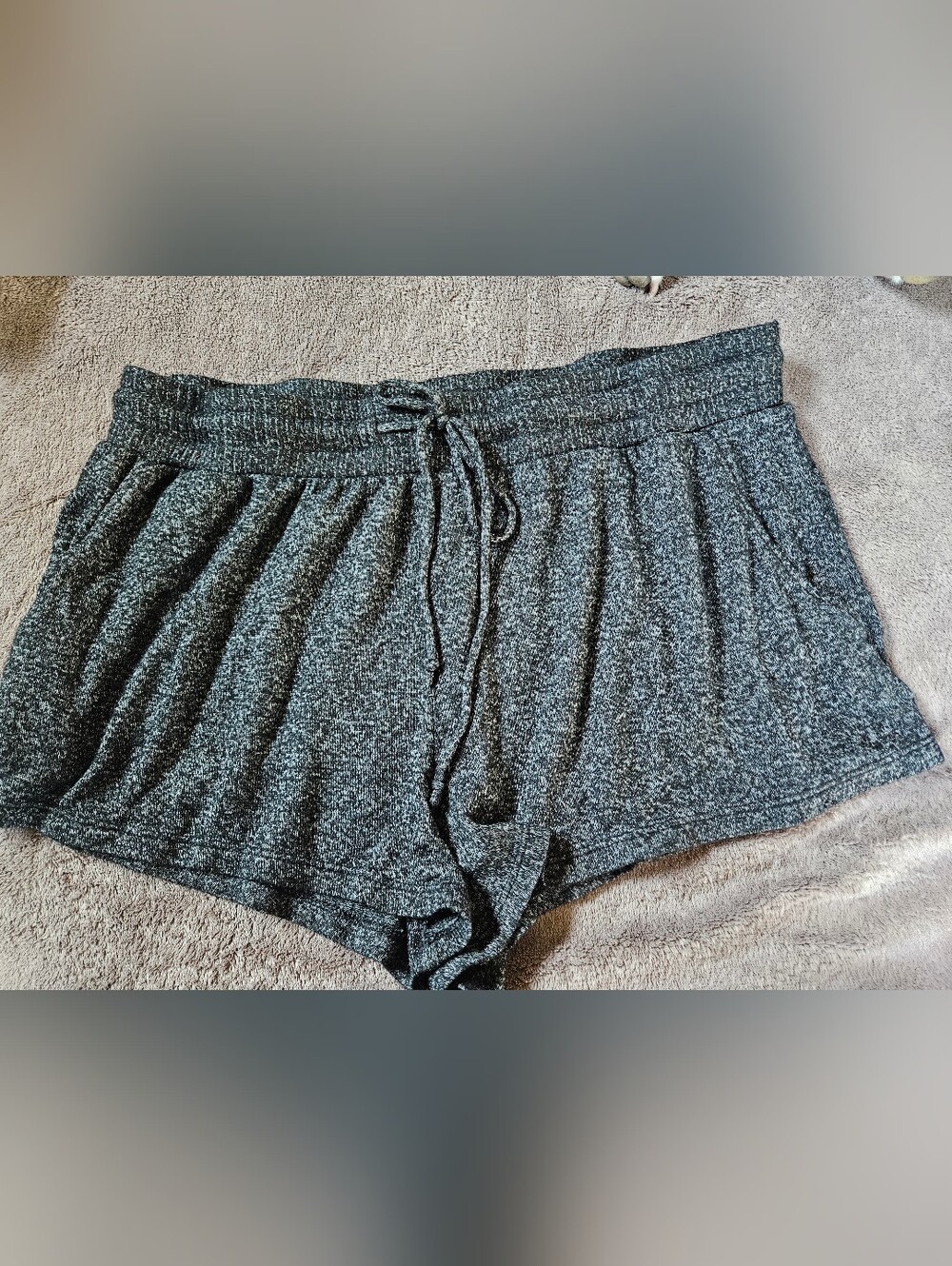 Stars Above Black Heathered Sleep Lounge Shorts | Size Large